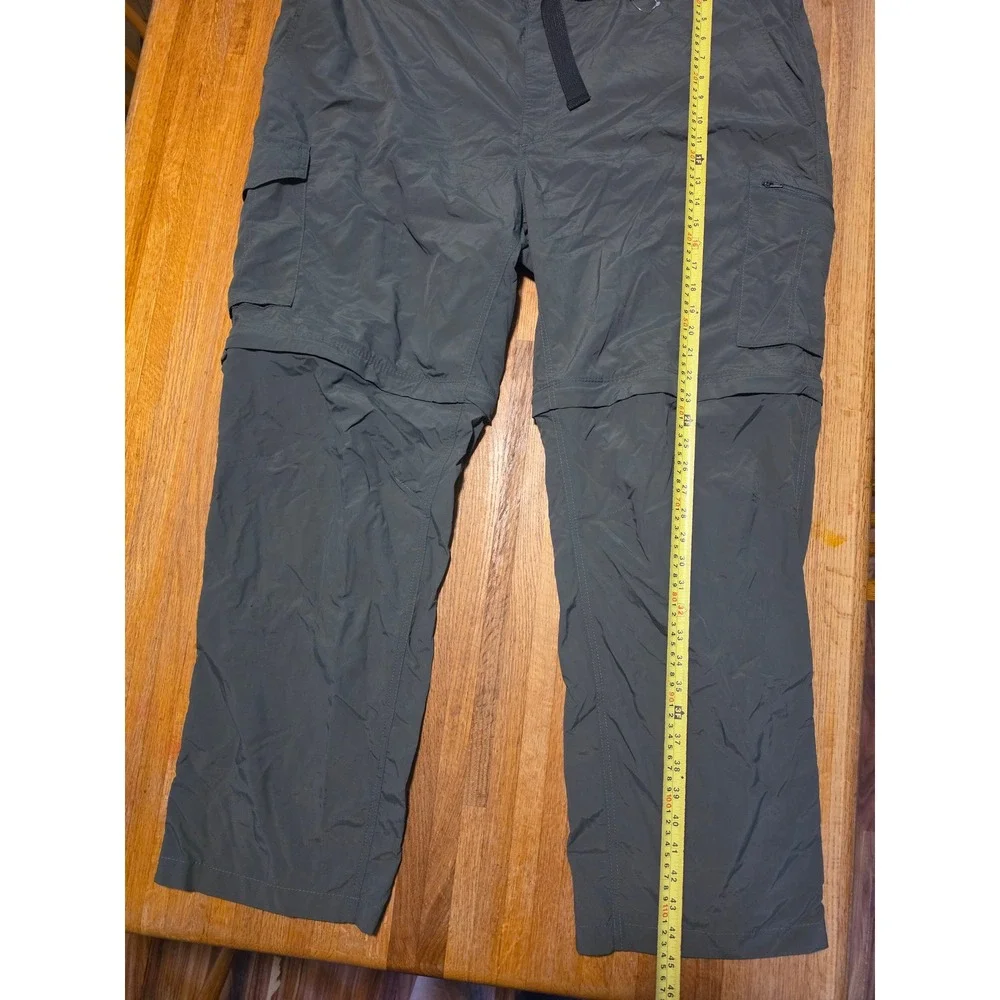 Columbia Men 48X32 Grey Convertible Zip Off Shorts Cargo Hiking Trail Pants